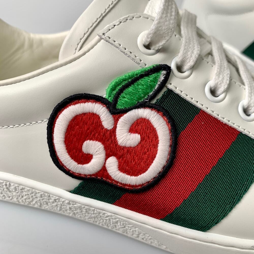 NIB Gucci man GG Apple Ace Shoes Size 6 - Picture 5 of 16